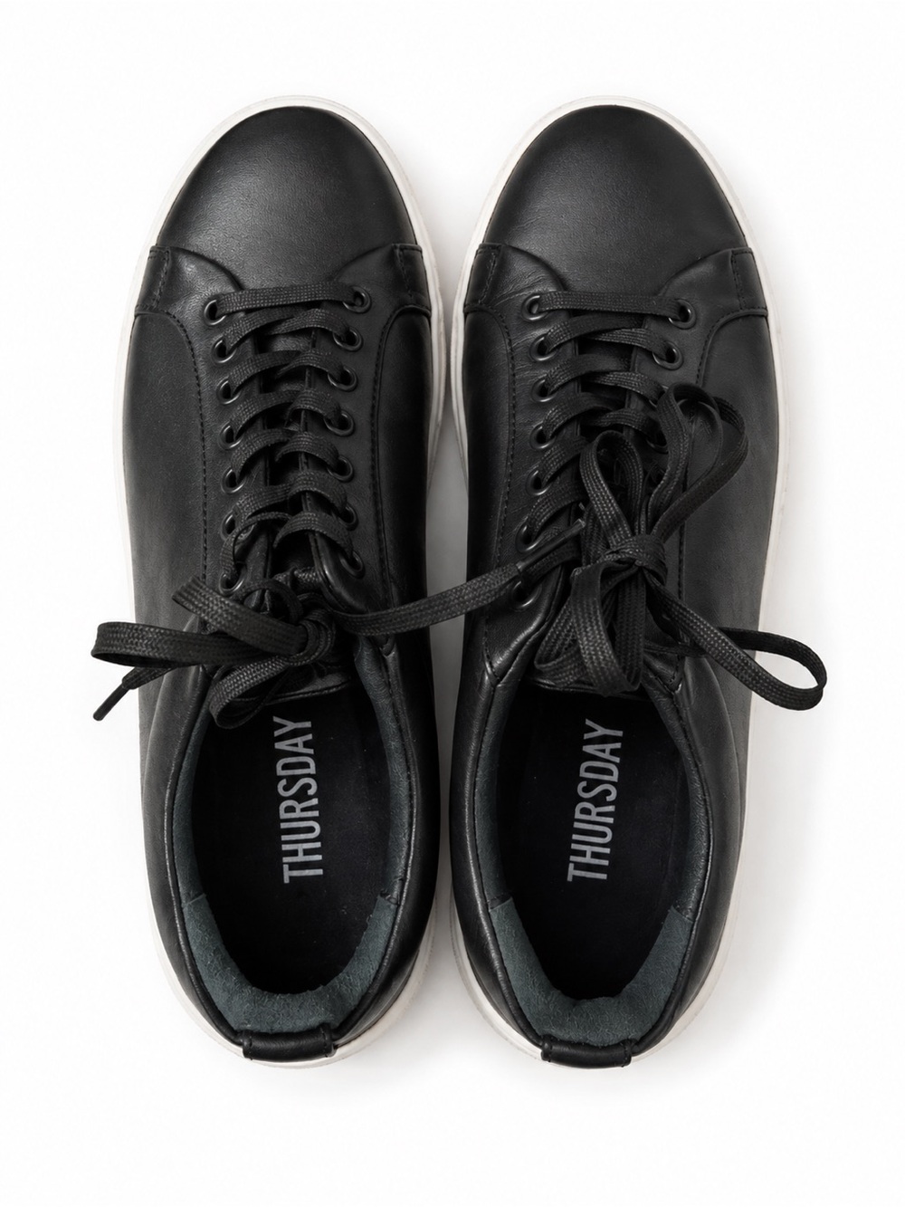 Thursday Boot Company Black Leather Women's Low-Top Sneakers
